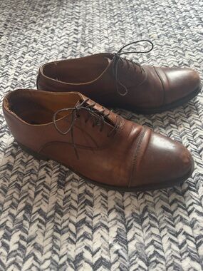 Florsheim Men’s Brown Leather Cap-Toe Oxfords Dress Shoes Size 10.5